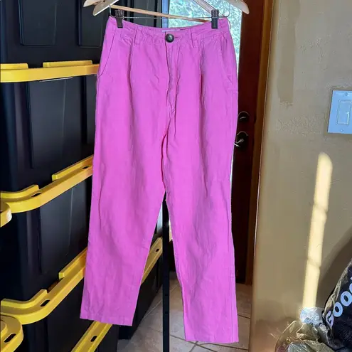 ROLLA'S HORIZON LINEN PANT BUBBLEGUM PINK SIZE 27