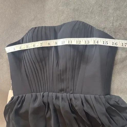 Women’s Black Strapless Short Chiffon Homecoming Party Dress Size S (4) NWT