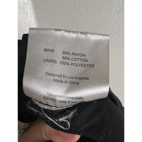 Fame and Partners Benton Black Satin Tie Waist Sleeveless Jumpsuit Size 6