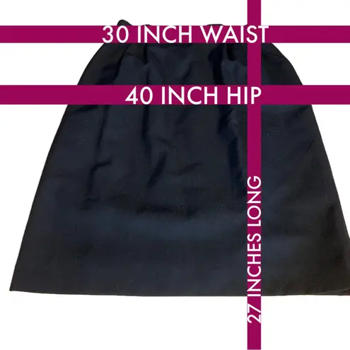 VINTAGE ANGELICA NAVY BLUE PLEATED PENCIL MIDI SKIRT NWT (12)