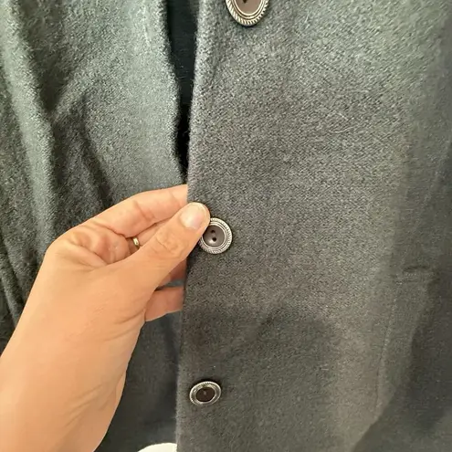 Norm Thompson 100% Wool Green Button Up Sweater Jacket Womens Sz Medium 1631 NWT