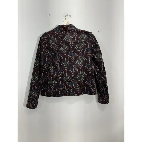 Coldwater Creek Womans Ps Cordurory Multicolor Bike Jacket