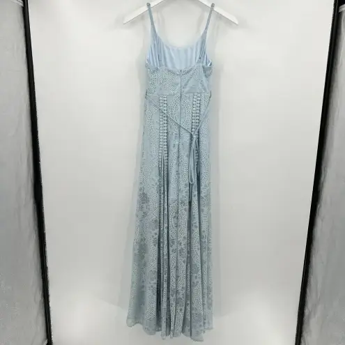 Hello Molly  Girls in Spain Blue Eyelet Lace Sleeveless‎ Maxi Dress Size Small