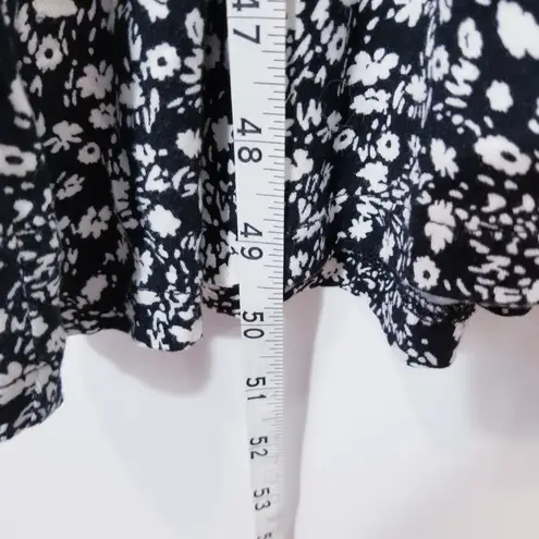 Boden Floral Print Long Sleeves Midi Jersey Dress with Side pockets Black Size 10