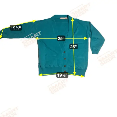Venezia Vintage Blazer Jacket, Teal Green Knit Sweater Women's 18/20, Outerwear Blue Size XL