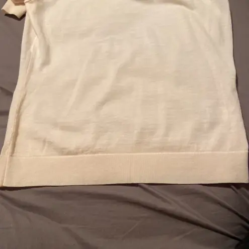 Lafayette 148 Cream Wool Lightweight Sweater Size M