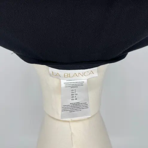 La Blanca Beachcomber Coverup V-Neck Tunic Black Size Small NEW