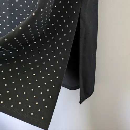 River Island Black diamante bandeau midi dress Sz 18 *Flaw*