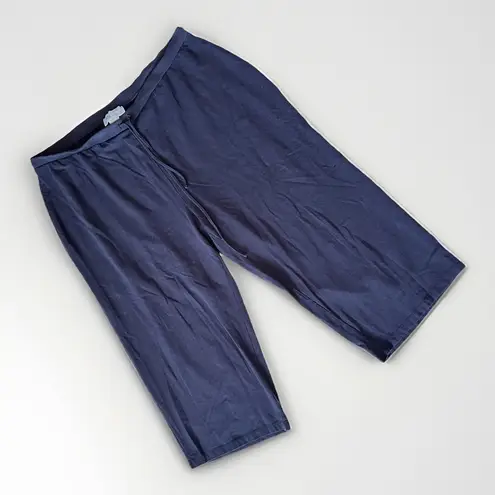 AnyBody Navy Cozy Knit Cropped Jogger Pant Size 1X Blue