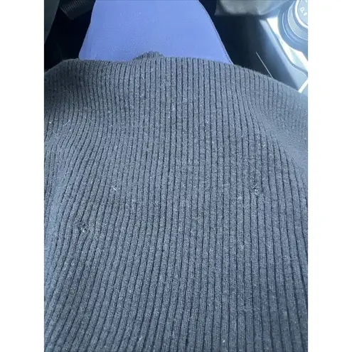 All Saints Milo Funnel Sweater Dress Black Size 6 Wool Cashmere Blend Minimalist