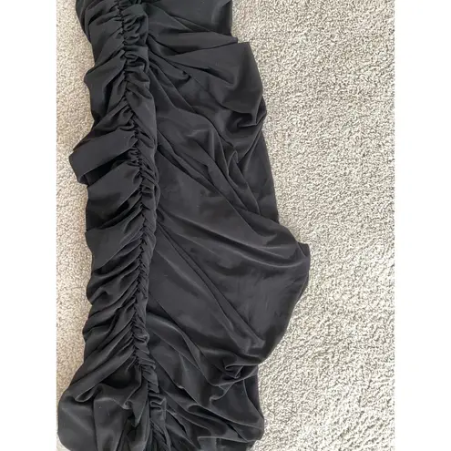 Norma Kamali Black Diana One Shoulder Gown (XS)