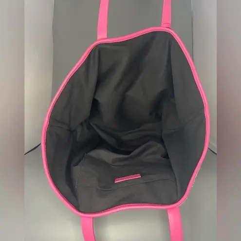 Palm Angels Pink Leather Logo Tote Bag Shoulder Carryall Large Display Model