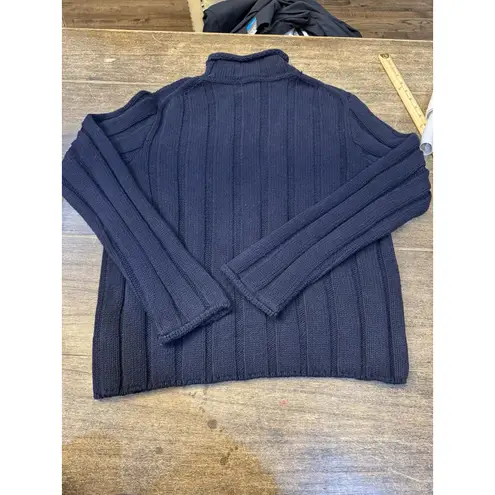 ALEX MILL JUMPER PULLOVER ROLLED Neck Blue Sweater Ribbed Size Large Mock