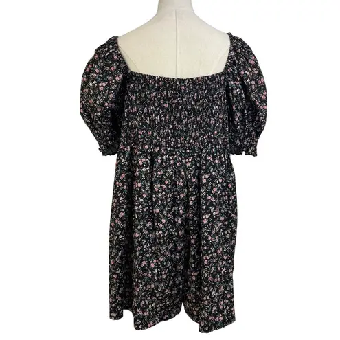 Selkie The Garden Song Bunny Romper Black Printed Floral Size 3X
