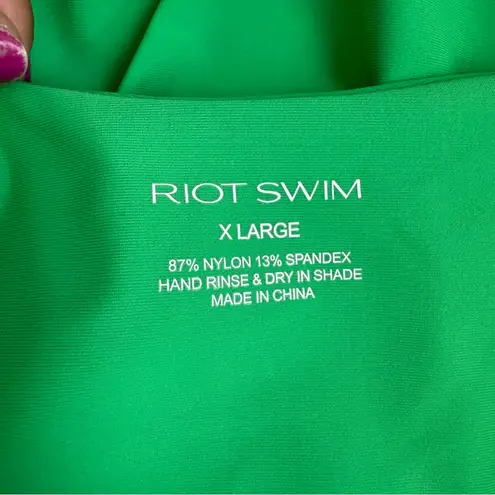 Riot Swim Blaise One Piece in Bermuda Green Women's Size Extra Large