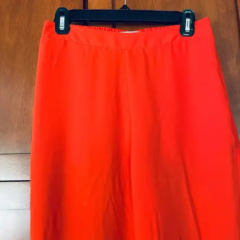 Milly Pants Tapered Leg Half Elastic Waist Pull On Orange Size Small
