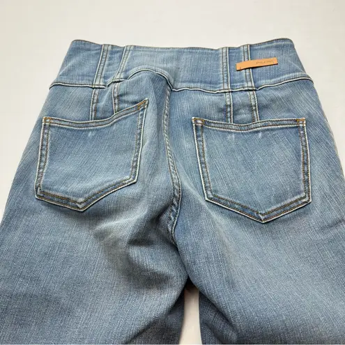 Anthropologie Pilcro Size 28 High Waisted Blue Denim Jean Snap Zip Closure