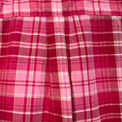 Denim & Supply Ralph Lauren Pink Plaid Cotton Boyfriend Shirt size medium