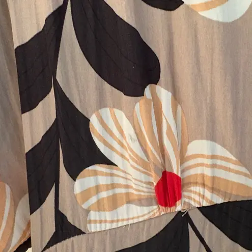 Glam Boutique Floral Ruffle Short Sleeve Midi Dress