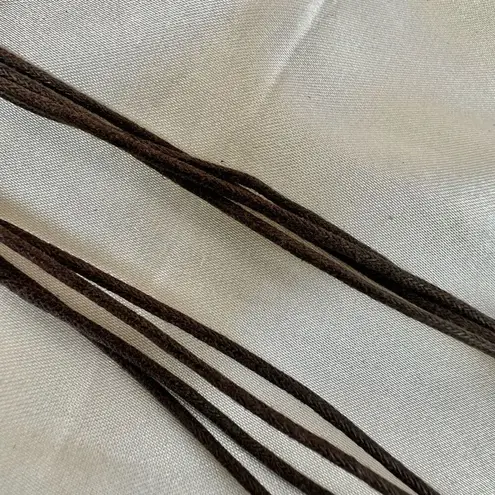 Fabric beaded necklace on cord