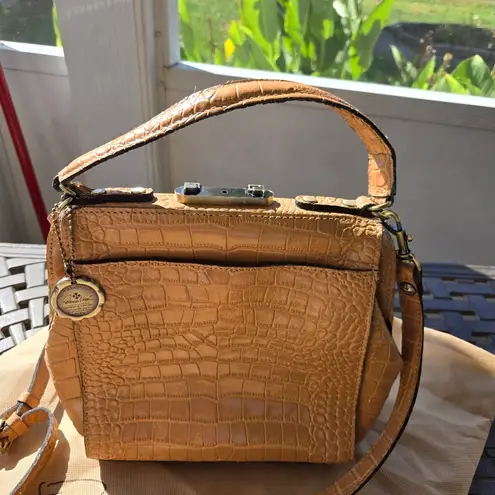 Patricia Nash All Leather Croc embossed Nela bag gorgeous color, amazing color