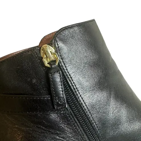 Louise et Cie Black Leather Heeled Booties Ankle Boots Size 9.5 M