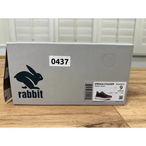 Rabbit Women's Dream Chaser Running Shoe Black Knit Size 9 NIB Neutral Cushioned - Image 12