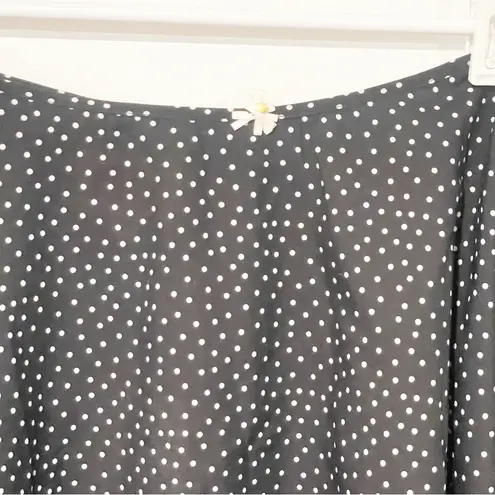 Solid & Striped  Womens Size Large Polka Dotted Circle Skirt Swing Black NEW thumbnail 2