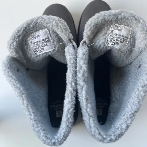 White Mountain Suede Lace Up Womens Boots 10M Faux Fur Lined Ankle Gorp Hiking