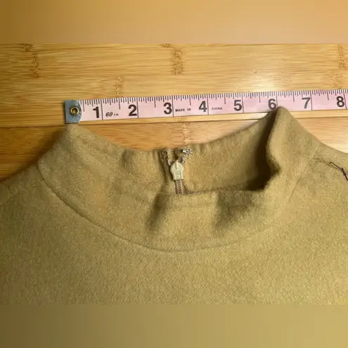 Kenar WomensNeutral Minimalist Crêpe/Tan Wool Blend Sleeveless Midi Dress|Size:8