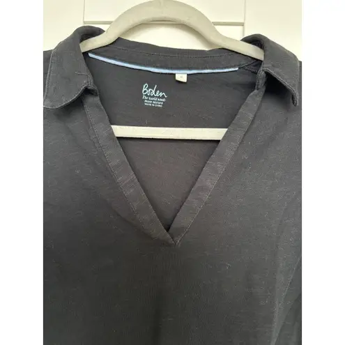 Boden Women's Black Long Sleeve Cotton V