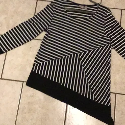 Chico's CHICO’s BI-COLOR RIB STRIPE TUNIC