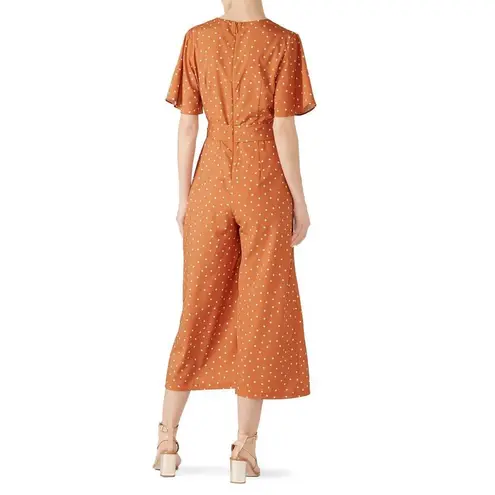 Stylestalker Laurel Jumpsuit Women's XS Orange Cropped Flared Leg V-Neck RTR