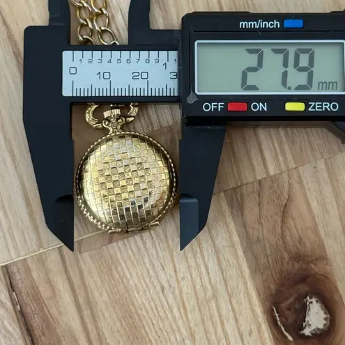 Wittnauer Pocket Watch Super Rare Mechanical Gold Dial Checkered Case Works