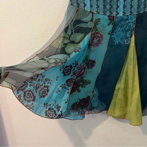 Aquarius Silk Cotton Mixed Prints Floral Patchwork A