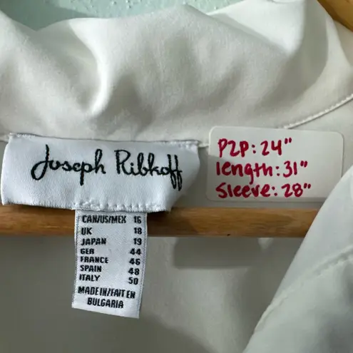 Joseph Ribkoff 16 ✨ adult White Layered button down blouse like new condition