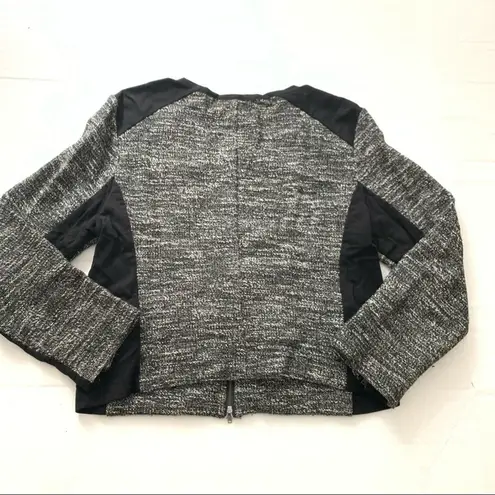 Eileen Fisher  M Black Marled Grey Jacket Zip Front
