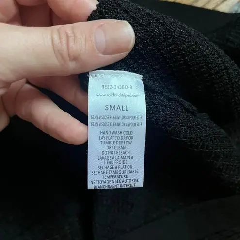 Solid & Striped Black Knit Mini Dress