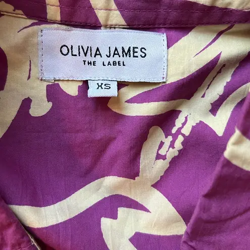 Olivia James The Label Purple Swirl Crop Top And Pant Set Size XS/S