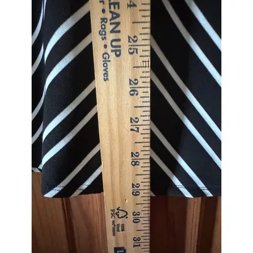 Coldwater Creek ColwWater Creek Black White Striped Maxi Skirt Plus Size PXL Chevron Pattern