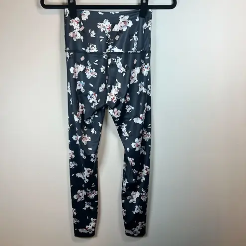Beyond Yoga Women's Lux High Rise Leggings Black Floral Soft Silky Stretch Small