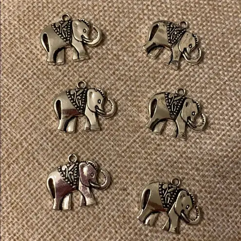 Elephant charms lot of 6 cute animal pendants new