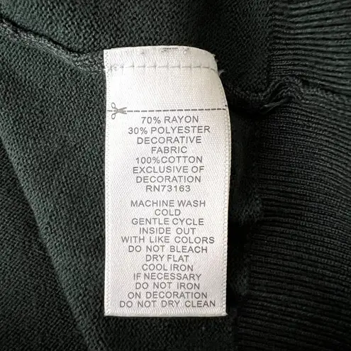 Cable & Gauge Green Lace Collar Sweater