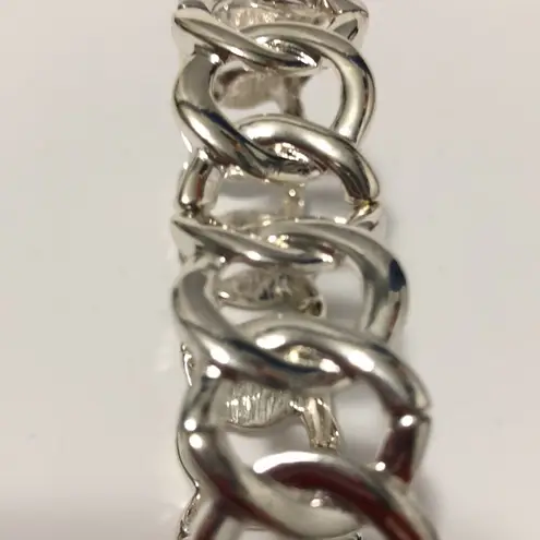 Macy's Silver Chain Link Stretchy Bracelet