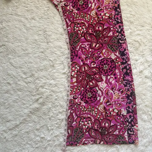 Johnny Was Pants Dreams of Vivanna 100% Silk Easy Pant Wide Leg Flowy Pink Sz XS