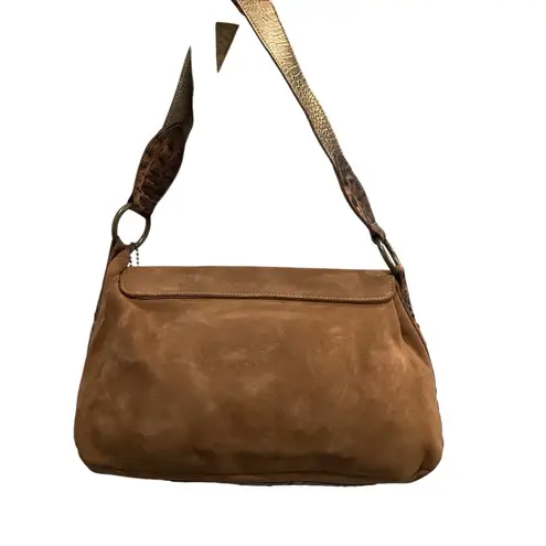 Leather Rock Elegant Brown &Bronze and Studded Genuine Leather Bag USA HAND MADE