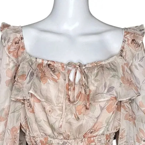 Dress Forum Shirt Womens Small Pink Floral Balloon Sleeve Cottagecore Bohemian