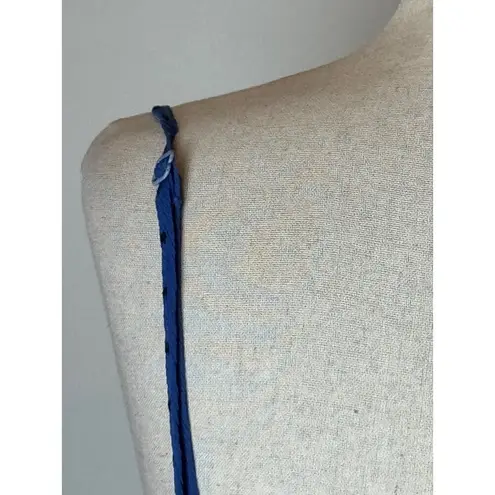 TALULAH La Maison Dress Womens Small Blue And Black Polka Dot Sorrento Midi