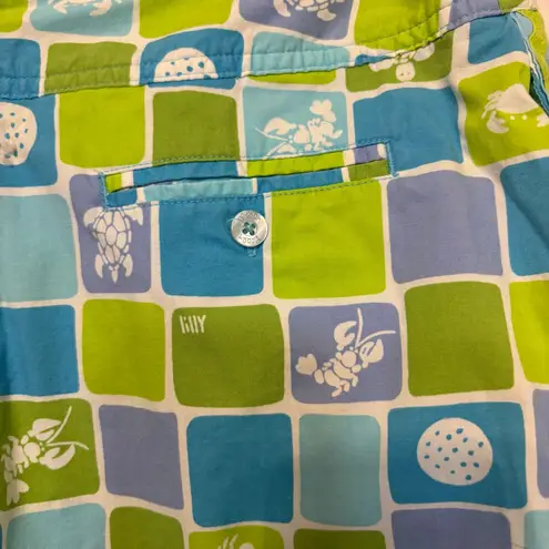 Lilly Pulitzer Lily Pulitzer Blue And Green Lobster And Crab Skort Size 8‎