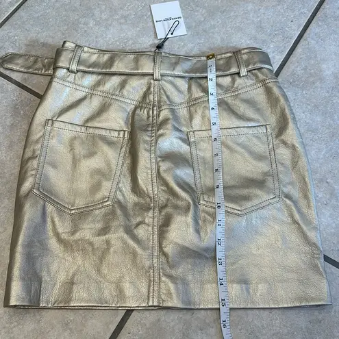 Generation Love NWT Zaya Vegan Leather Skirt Gold Size 0
